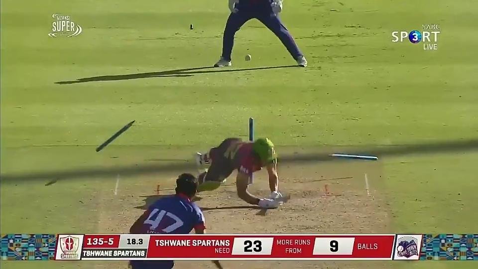 A perfect yorker from Wahab Riaz in Mzansi Super League